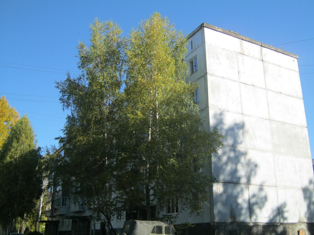 обл. Кемеровская, г. Калтан, ул. Комсомольская, д. 51-фасад здания