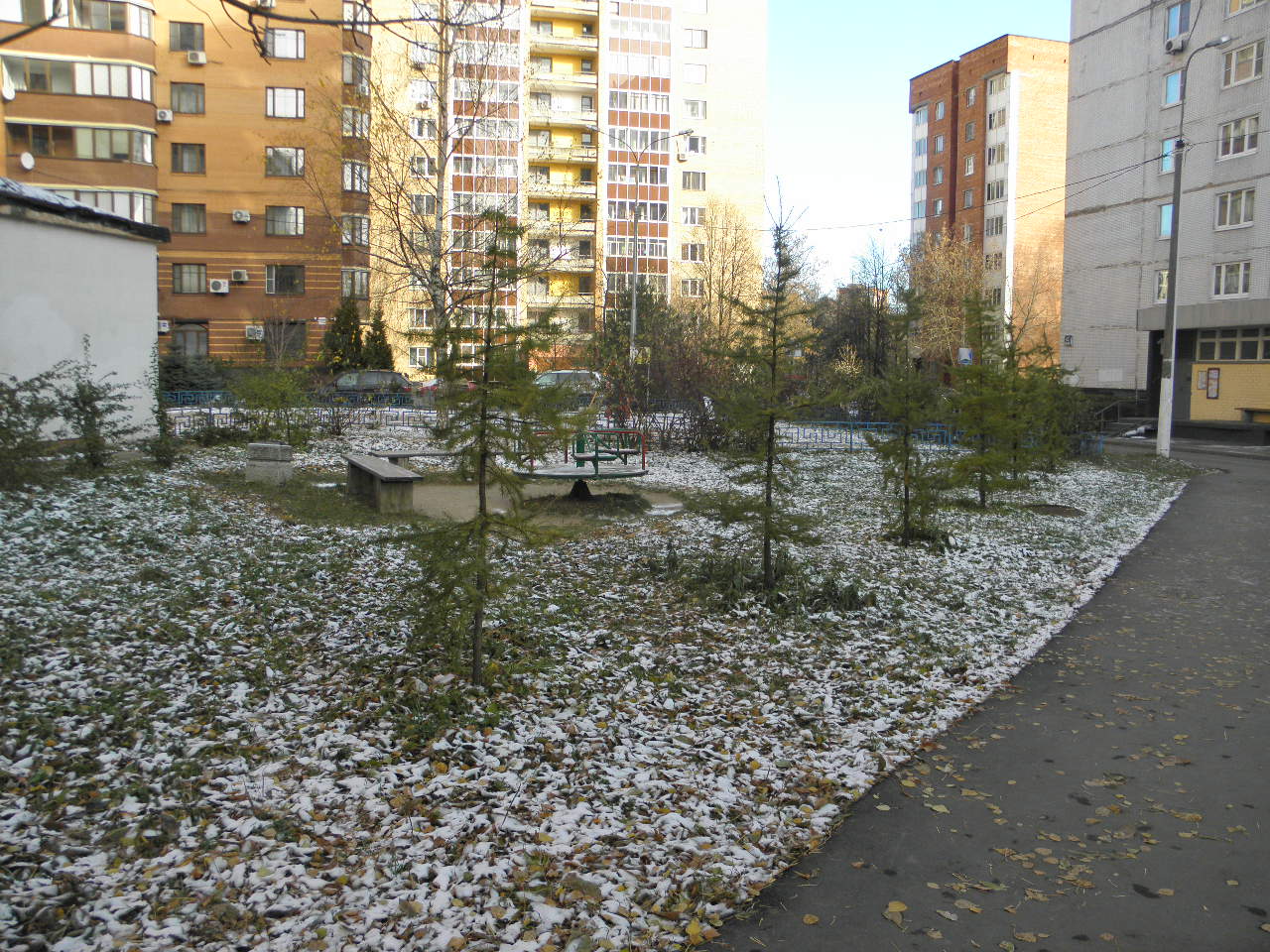 обл. Московская, р-н. Одинцовский, г. Одинцово, ул. Молодежная, д. 40-придомовая территория