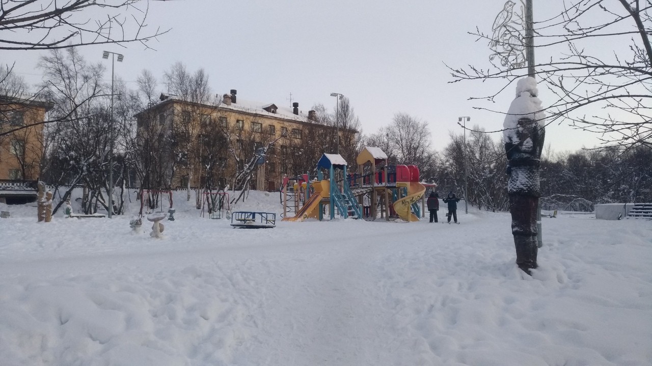 обл. Мурманская, г. Североморск, пгт. Сафоново, ул. Школьная, д. 9-придомовая территория