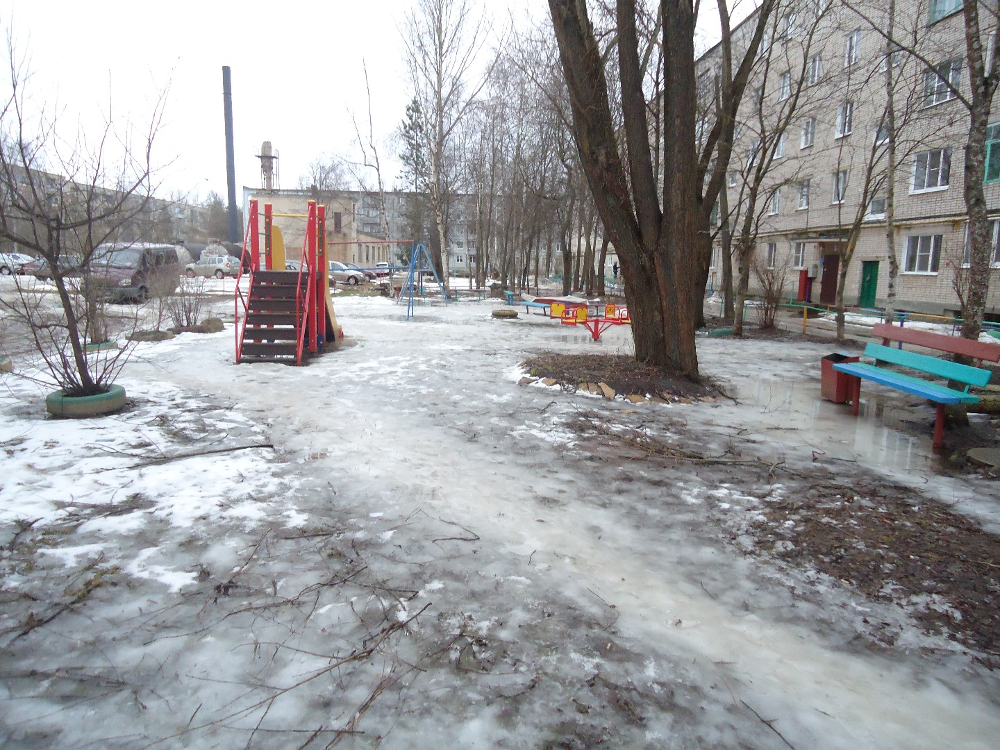 обл. Новгородская, р-н. Старорусский, г. Старая Русса, ул. Латышских Гвардейцев, д. 6-придомовая территория