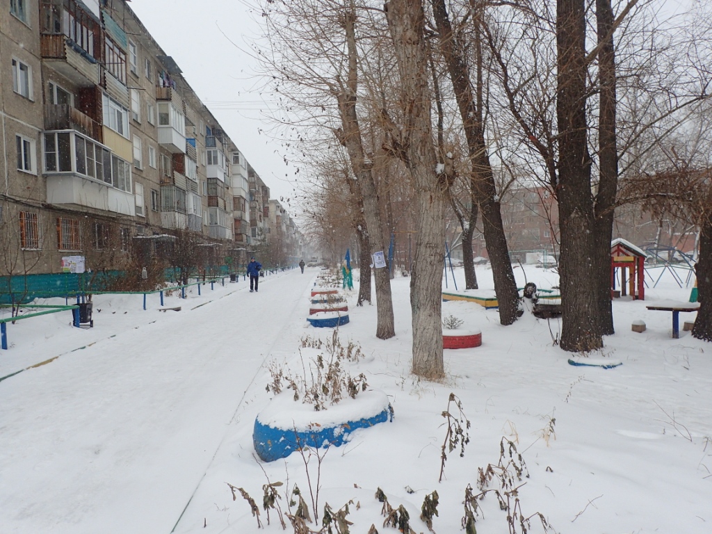 обл. Омская, г. Омск, ул. Бархатовой, д. 1б-придомовая территория