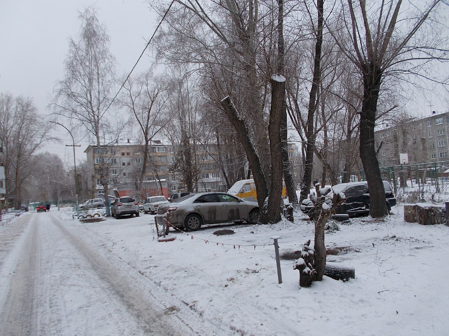 обл. Омская, г. Омск, пр-кт. Менделеева, д. 36б-придомовая территория